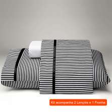Jogo de Cama Solteiro com 3 Peças Skate Preto e Branco