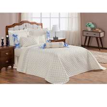 Jogo de Cama Super King 200 Fios Napoli Azul Casaborda 4 peças