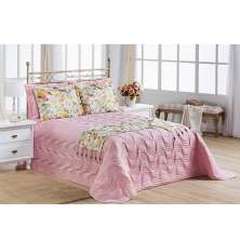 Kit Cobre Leito Queen Versatty Rosa Casaborda 6 peças