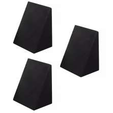 Kit 3 Travesseiros Encosto Triangular Preto Ortopédico Pós Cirúrgico Com Capa Ideal para Leitura, Amamentação, Descanso Tr