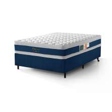 Kit Colchão Solteiro De Molas Pocket Ensacada Dupla Face Luxuoso Prs Com Cama Base Box
