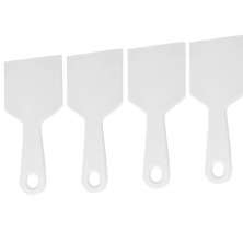 Kit 4 Espátulas Culinária Chapeiro Doces Profissional Gourmet Branca 10x24cm Larga
