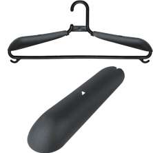 Kit 40 Ombreiras para Cabide Resistentes Plástico Pretas Lav