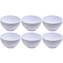 Kit 6 Cumbuquinhas Brancas 356ml Tigelas de Plástico Pequena