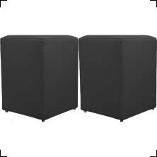 Kit 2 Puff Decorativo Dado Para Sala, Quarto, Escritório, Manicure Corino Preto - Clique E Decore