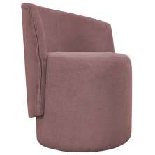 Poltrona Decorativa Orgânica Para Sala Recepção Aura Boucle Luxo Premium Rosê