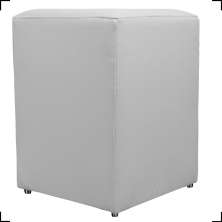 Puff Decorativo Dado Para Sala, Quarto, Escritório, Manicure Corino Branco - Clique E Decore