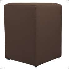 Puff Decorativo Dado Para Sala, Quarto, Escritório, Manicure Corino Marrom - Clique E Decore