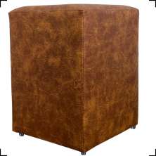 Puff Decorativo Dado Para Sala, Quarto, Escritório, Manicure Corino Peroba - Clique E Decore