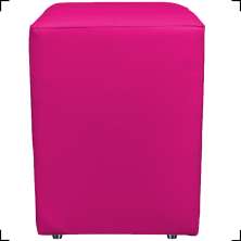 Puff Decorativo Dado Para Sala, Quarto, Escritório, Manicure Corino Pink - Clique E Decore