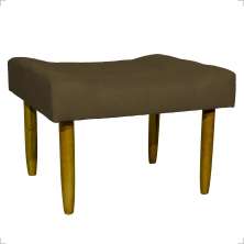 Puff Decorativo Para Sala Recepção Quarto Penteadeira Requinte Suede Marrom