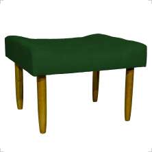 Puff Decorativo Para Sala Recepção Quarto Penteadeira Requinte Suede Verde