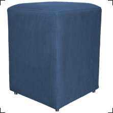 Puff Decorativo Para Sala, Recepção, Manicure Dado Suede Azul Marinho - Clique E Decore