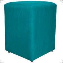 Puff Decorativo Para Sala, Recepção, Manicure Dado Suede Azul Turquesa - Clique E Decore