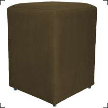 Puff Decorativo Para Sala, Recepção, Manicure Dado Suede Marrom - Clique E Decore