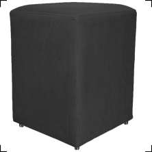 Puff Decorativo Para Sala, Recepção, Manicure Dado Suede Preto - Clique E Decore