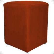 Puff Decorativo Para Sala, Recepção, Manicure Dado Suede Terracota - Clique E Decore