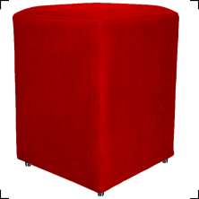 Puff Decorativo Para Sala, Recepção, Manicure Dado Suede Vermelho - Clique E Decore