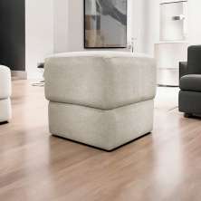 Puff Decorativo Quadrado Para Sala Quarto Penteadeira Aloy Bege
