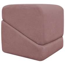 Puff Decorativo Quadrado Para Sala Quarto Penteadeira Sense Boucle Rosê