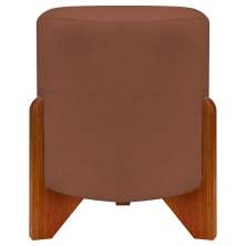 Puff Decorativo Redondo Confortável Para Sala Penteadeira Eloah Suede Terracota