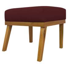 Puff Decorativo Retangular Para Sala Quarto Penteadeira Firenze Corino Bordo