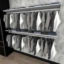 Kit para Closet com 3 peças regulável 200x100 cm tonalidade branco modelo clst1b266