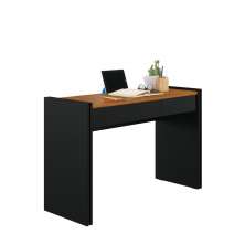 Escrivaninha estudo Smart 120cm com 1 gaveta Preto fosco Noce Milano Colibri Moveis