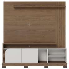 Home Ripado para TVs de 75" Novara Amendoa Off White Matte