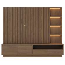 Home Ripado para TVs de 82" e com Led Nice Amendoa