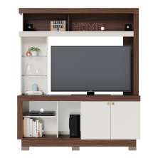Home para TVs 50"  3 Prateleira Nice Nogueira Real Off White
