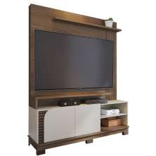 Estante Home Para TV 65 Polegadas Jurere Amendoa Off White Matte Jurere CLB
