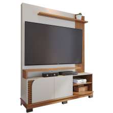 Estante Home Para TV 65 Polegadas Jurere Freijo Off White Matte CLB