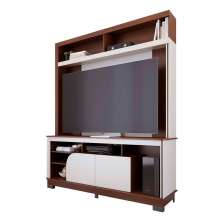 Home Estante Belaya Sala Para TV de até 65" Polegadas  Nogueira/Off White Matte