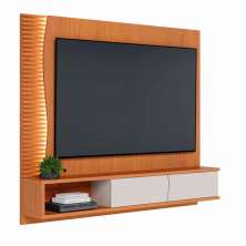 Painel Home Suspenso Egeu Para TV até 65" Polegadas Freijo/Off White Matte