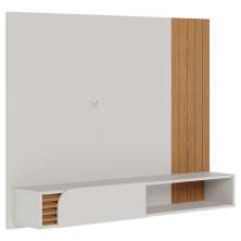 Painel Home Suspenso TV 60 Polegadas Jurere Off White Matte Freijo CLB