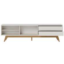 Rack Frisado para TVs 75" Calabria Off White Matte