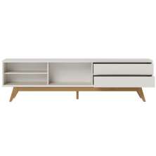 Rack Ripado para TVs 75" Viareggio Off White Matte