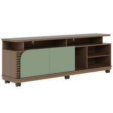 Rack TVs 75" e 4 Prateleiras Siracusa Amendoa Hortelã