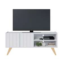 Rack para TV até 50 Polegadas Space Branco Fosco Colibri Móveis