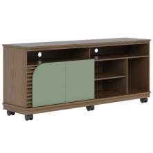 Rack para TVs 65" 2 Portas Nápoles Amendoa Hortelã