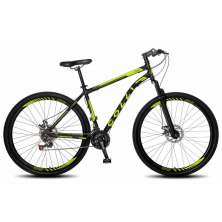 Bicicleta Athena Aro 29 Aço 21v Suspensão Dianteira Freio Mecânico Preto Amarelo Neon - Colli Bike