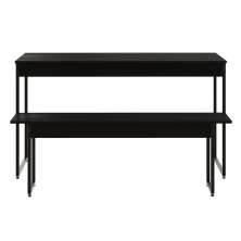 Conjunto de Mesa de Jantar com Banco Studio Preto
