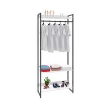 Guarda-Roupa Closet Studio Branco e Preto 80 cm