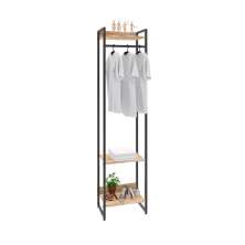 Guarda-Roupa Closet Studio Carvalho e Preto 45 cm