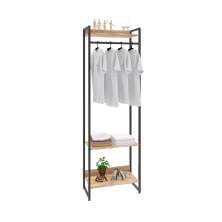 Guarda-Roupa Closet Studio Carvalho e Preto 60 cm