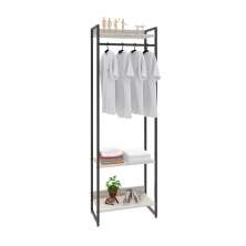 Guarda-Roupa Closet Studio Snow e Preto 60 cm