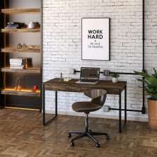 Mesa de Escritório Kuadra 2 GV Marrom Escuro 135 cm