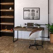 Mesa de Escritório Kuadra 2 GV Marrom Escuro 150 cm