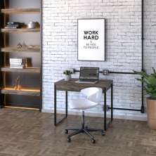 Mesa de Escritório Kuadra 2 GV Marrom Escuro 90 cm